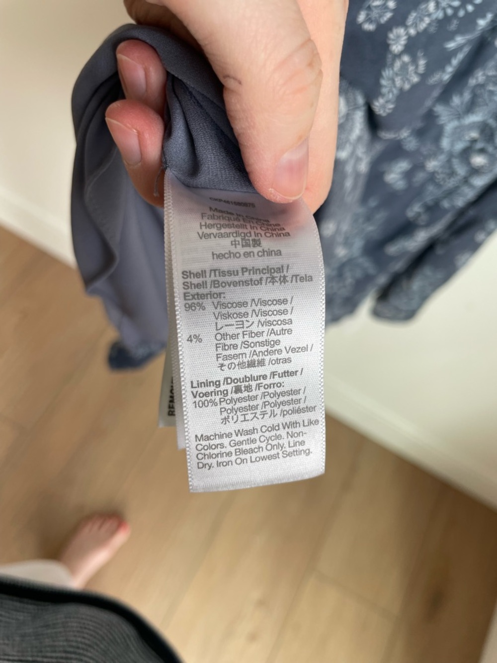 Madewell Dusty Blue Floral Slip Dress - Picture 10 of 10